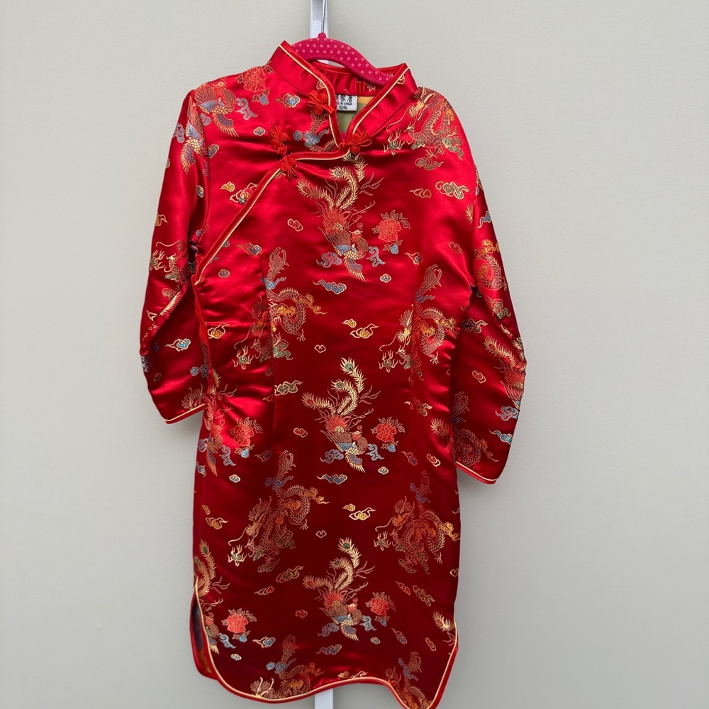 Kids red Qipao (also known as a Cheongsam) size 12
